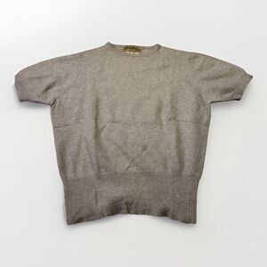 Vintage Hadley 100% Cashmere Short Sleeve Sweater Beige Women’s Small